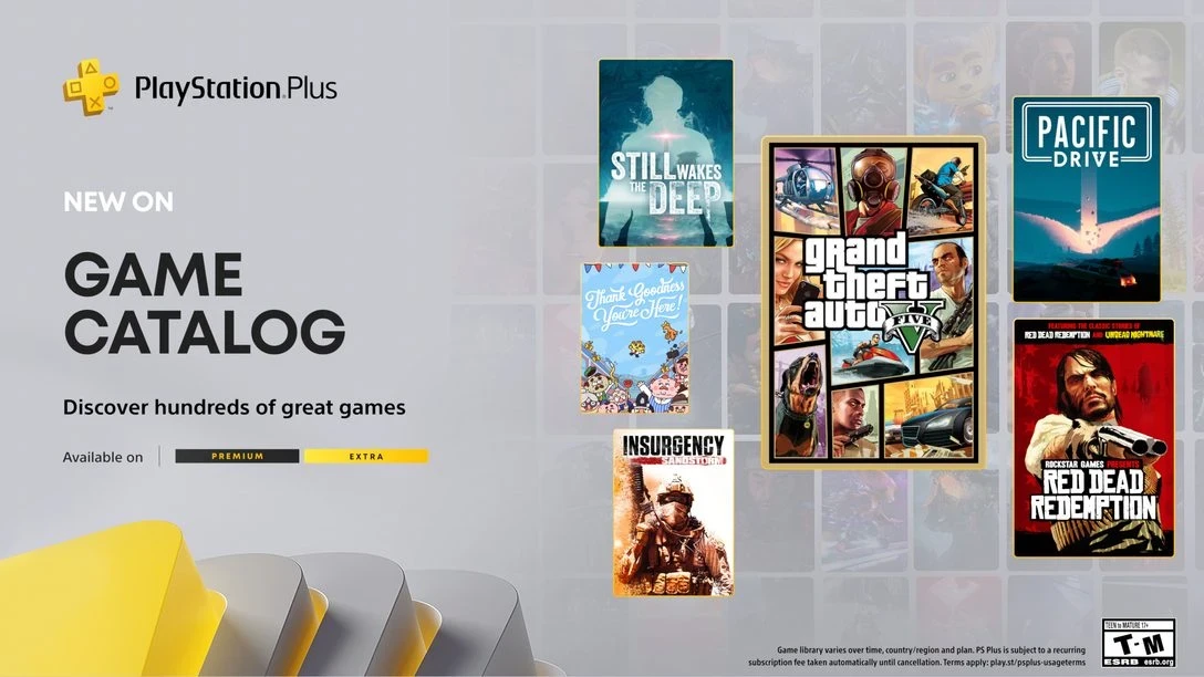 PlayStation Plus Game Catalog for November: Grand Theft Auto V, Red Dead Redemption, Pacific Drive, Still Wakes the Deep and more