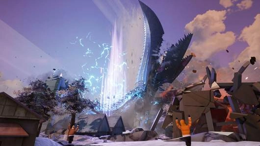 GigaBash DLC features Gamera and Guiron colliding in a vibrant kaiju arena, celebrating the franchise