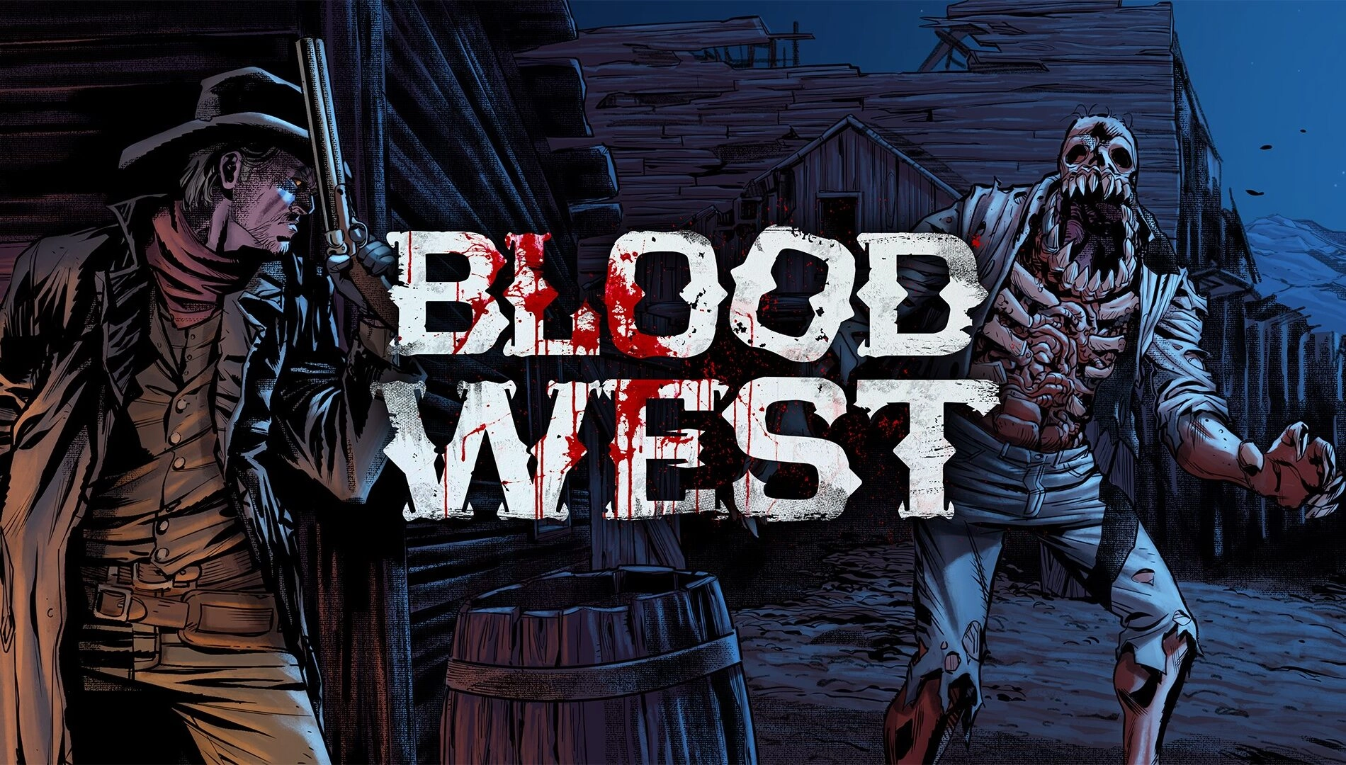Blood West game cover featuring a cowboy and a monstrous figure, highlighting the indie collection featured on Xbox.