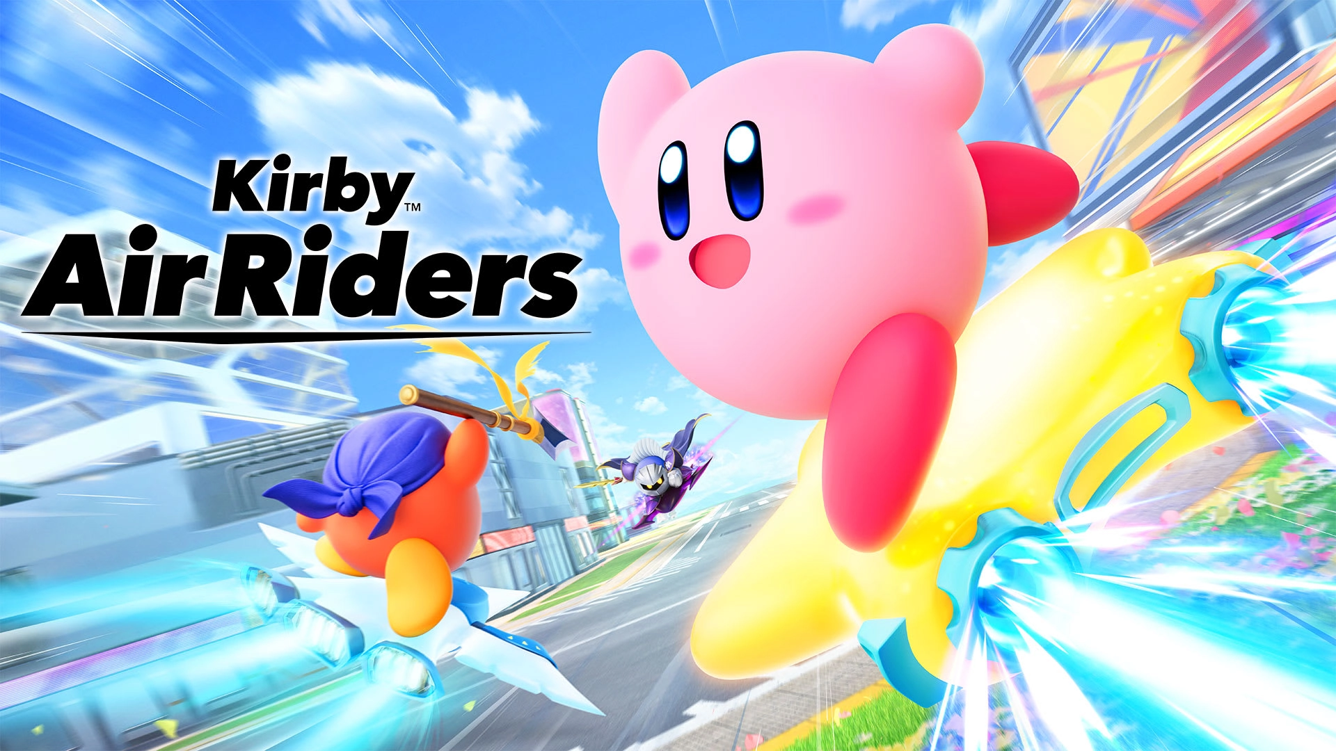 Kirby Air Riders: Join the pink hero in thrilling aerial battles and races on Nintendo Switch. Colorful fun awaits!