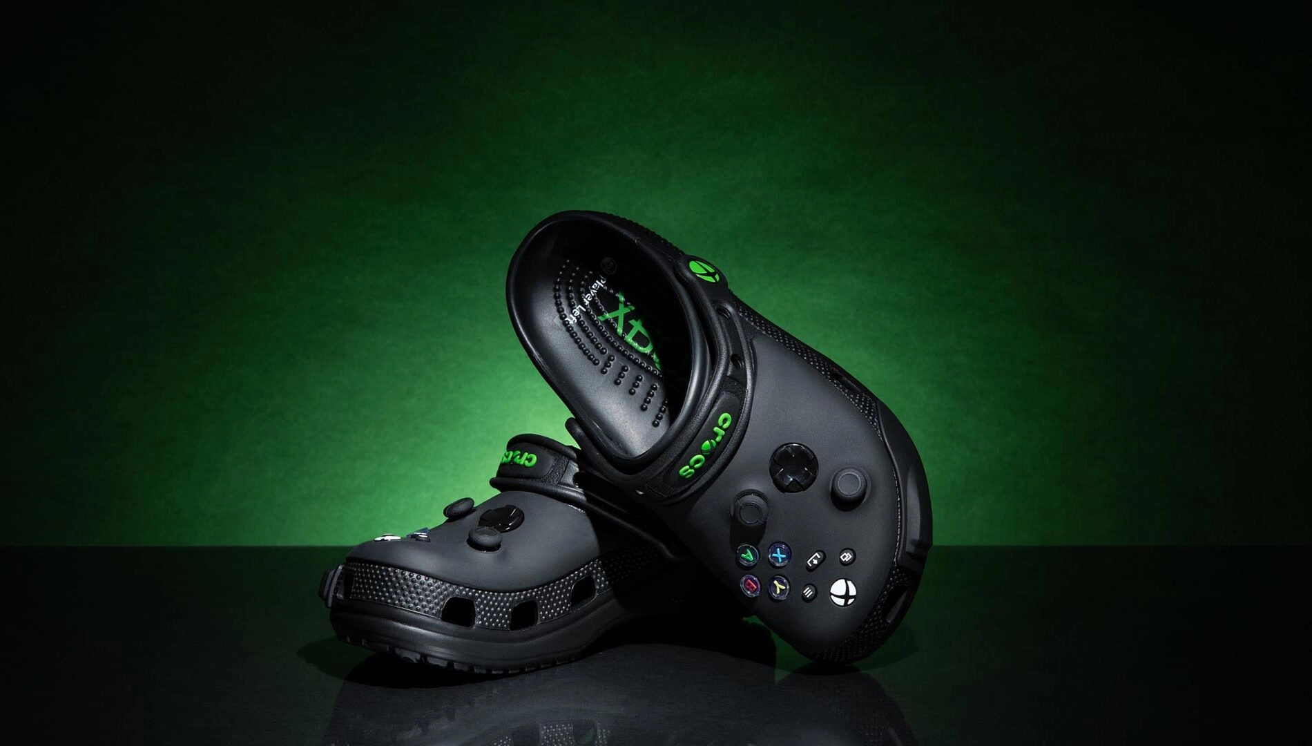 Xbox and Crocs collaborate on unique shoes, featuring Xbox controller design for ultimate comfort during gaming sessions.