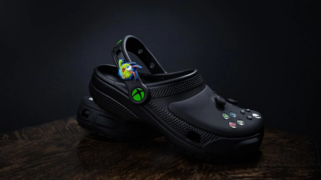 Xbox and Crocs collaborate on a unique shoe featuring Xbox controller design, perfect for gamers seeking comfort.
