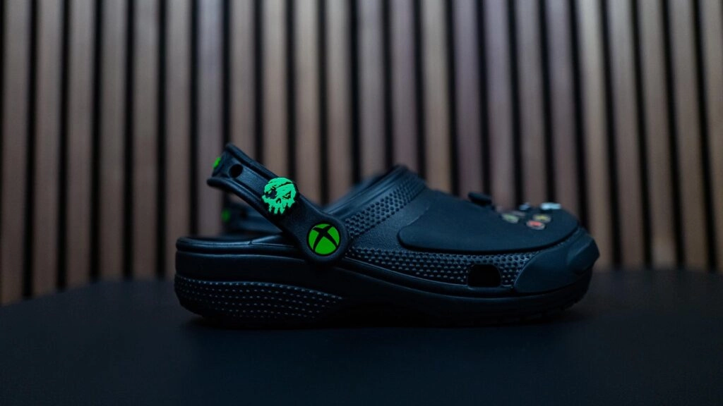 Xbox and Crocs collaboration: exclusive controller-inspired clogs with cushioned footbeds for ultimate comfort and style.