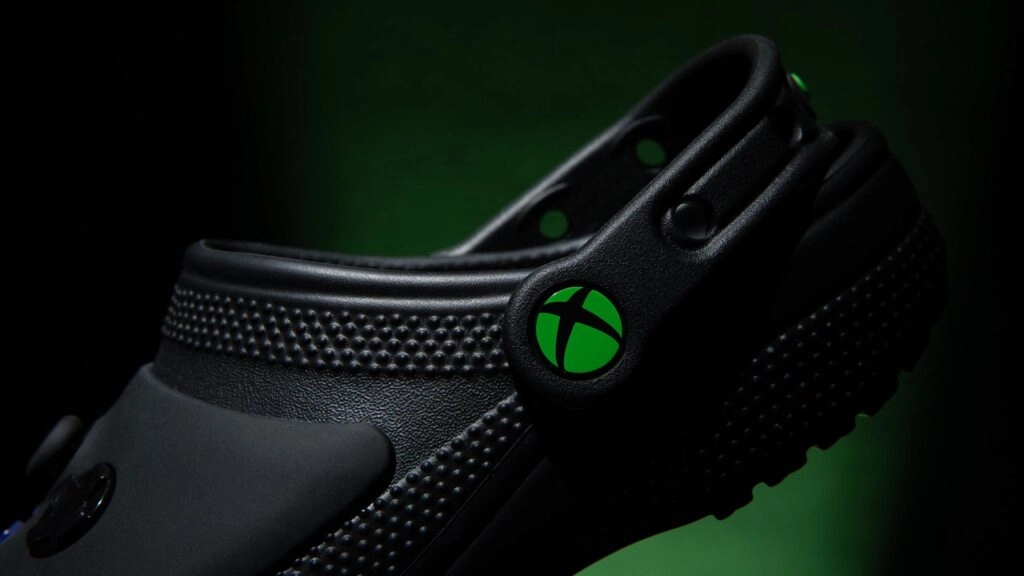Limited edition Xbox x Crocs featuring controller design with cushioned footbeds for ultimate gaming comfort.