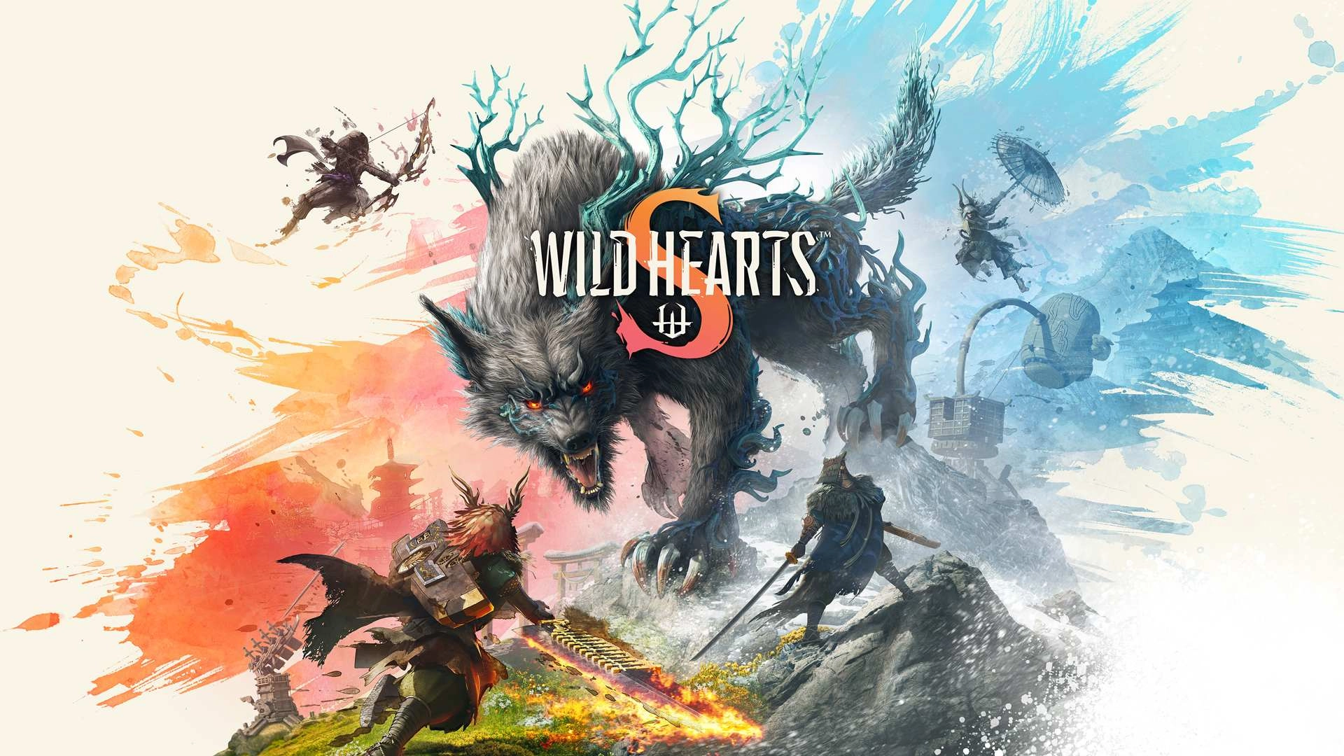 Wild Hearts S game promotional art featuring a fierce beast and warriors, inviting players to explore thrilling adventures.