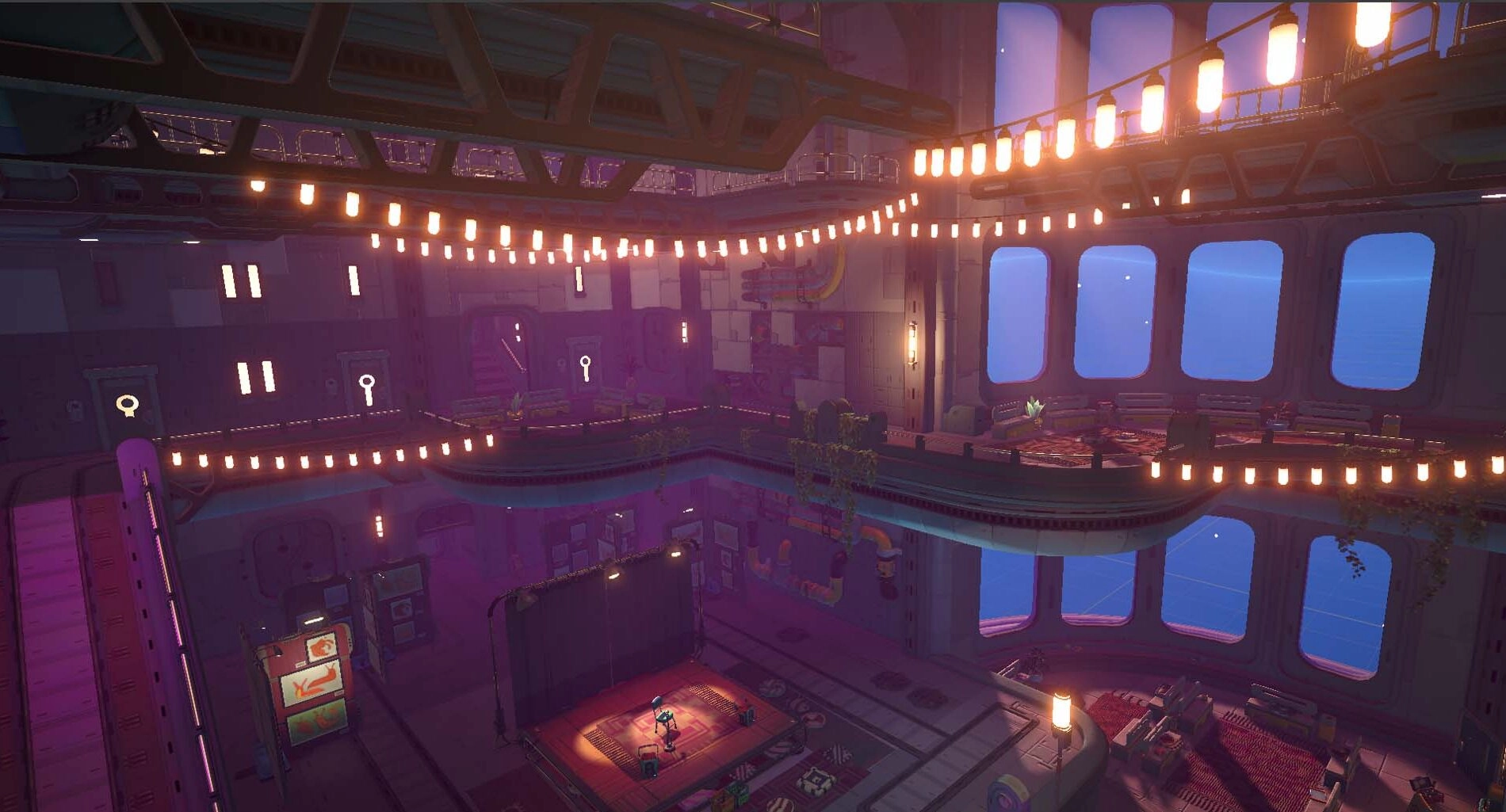 Explore vibrant interiors in Young Suns, a narrative-rich life sim set in a hopeful future on Jupiter.