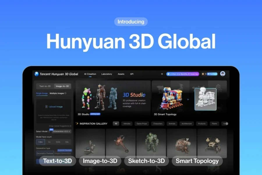 Hunyuan 3D goes worldwide: AI 3D creation for games and VFX
