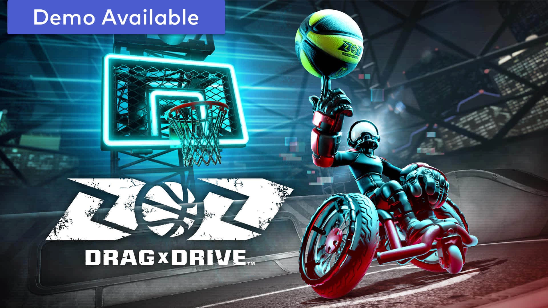 Exciting Drag x Drive™ game promo with dynamic basketball action on Nintendo Switch™. Demo available now!