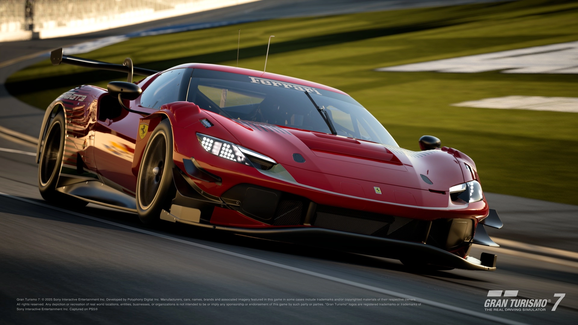 Ferrari 296 GT3 racing car showcased in Gran Turismo 7’s Spec III Update 1.65. Experience high-performance racing thrills!