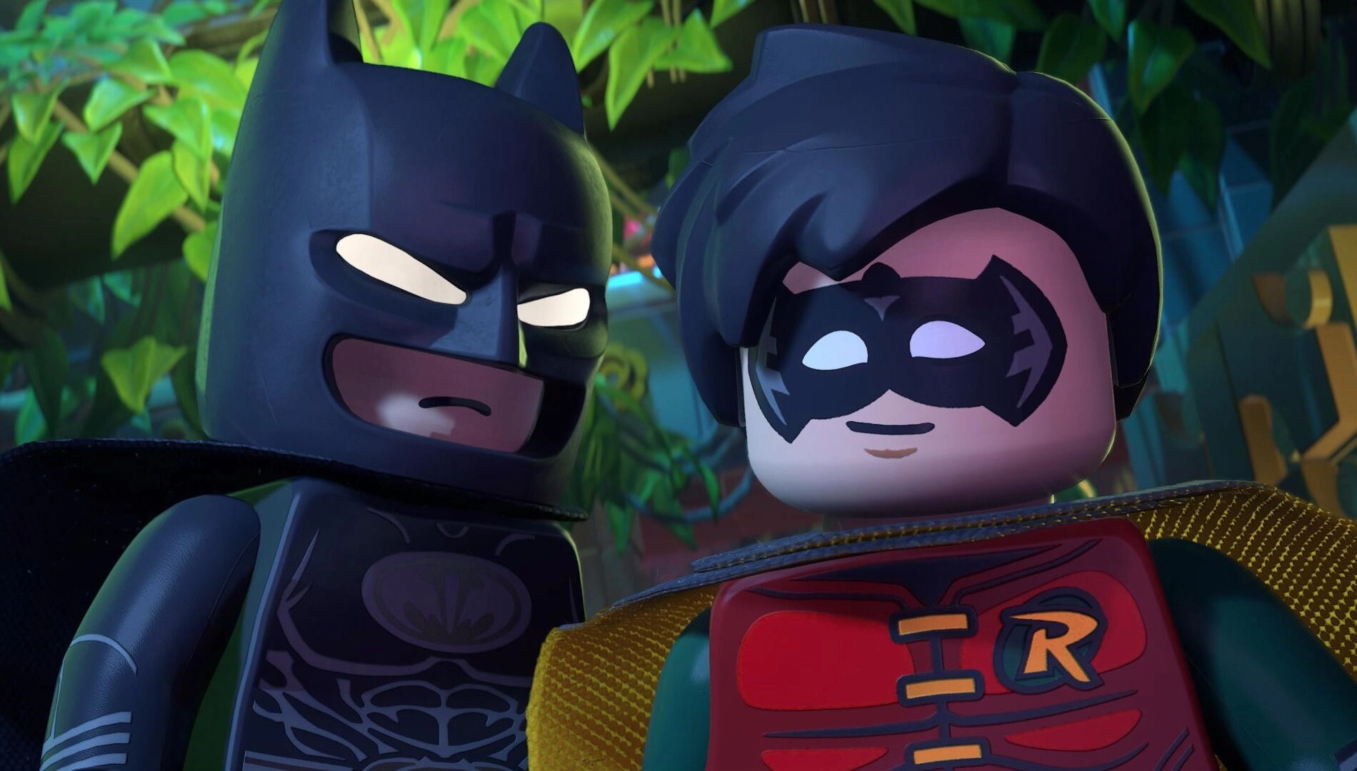 Lego Batman and Robin ready for adventure, highlighting the 2026 game launch and spotlighting DC heroes and villains.