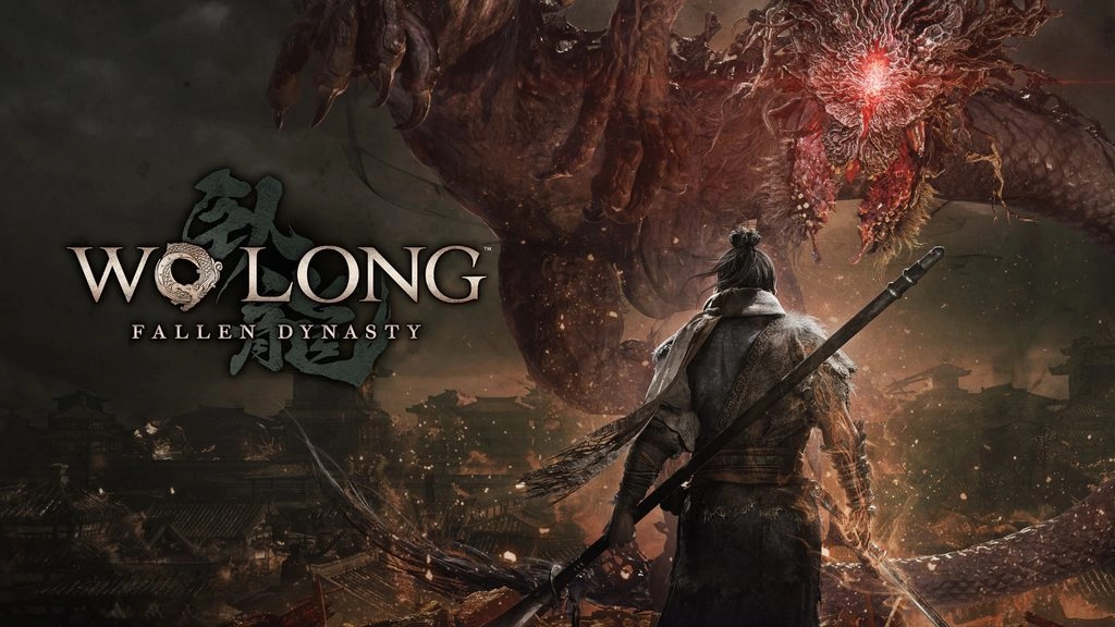 Epic scene from Wo Long: Fallen Dynasty showcasing a warrior facing a terrifying demon in a vivid, ancient landscape.