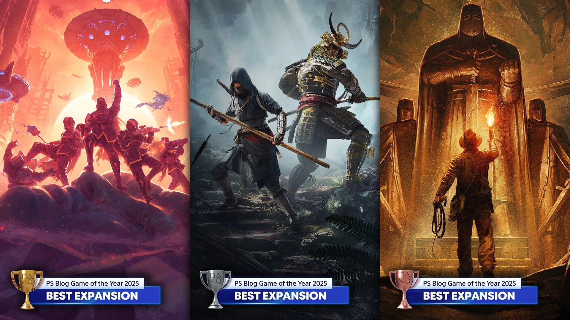2025 PlayStation Blog Game of the Year awards showcase winners for Best Expansion, highlighting top games and creators.