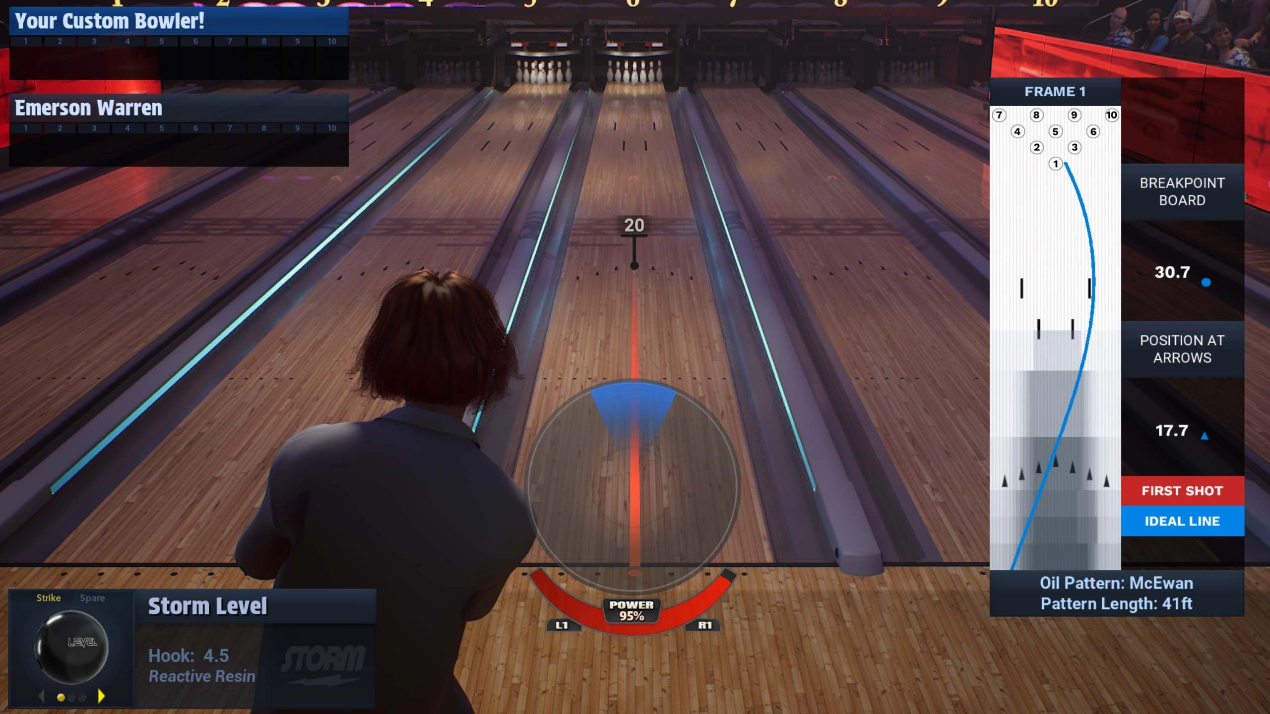 Custom bowler prepares to roll in PBA Pro Bowling 2026, showcasing a vibrant lane and immersive gameplay features.
