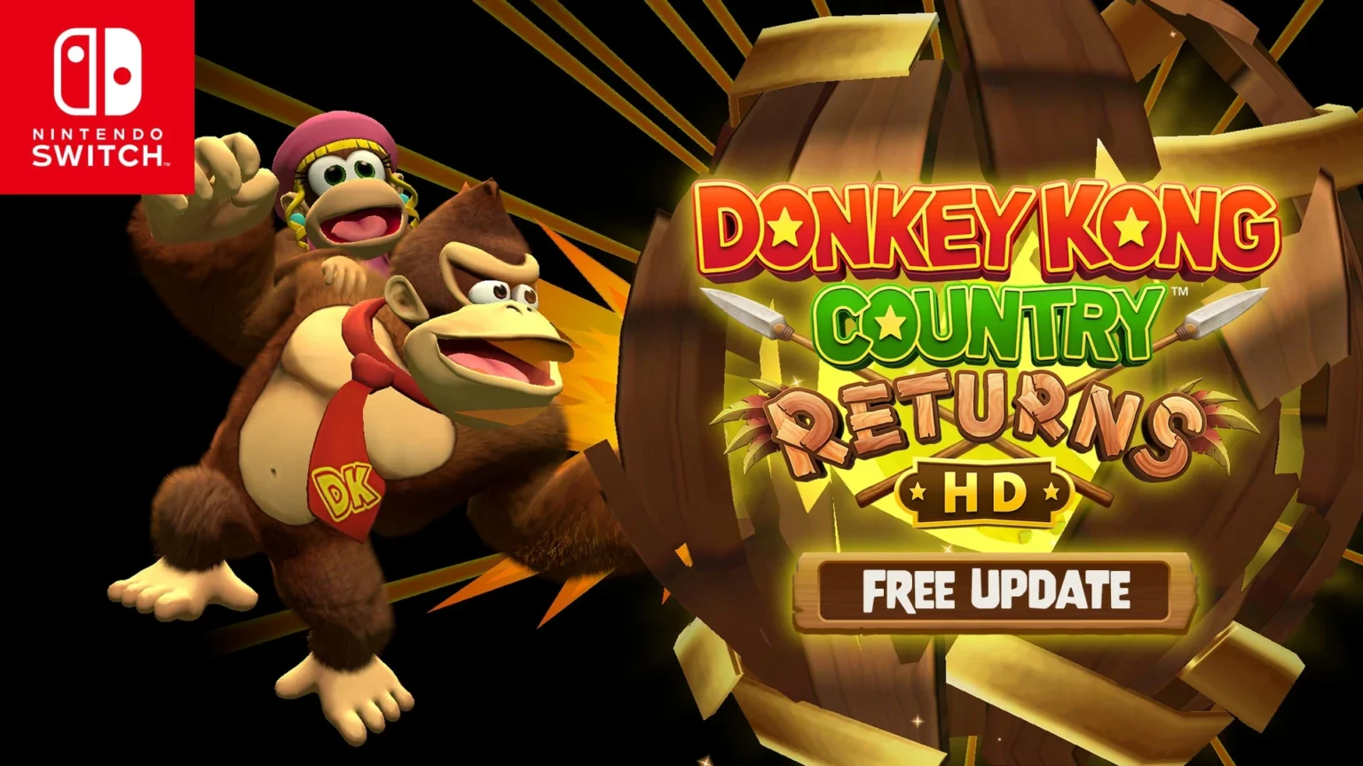 Dixie Kong swings into Donkey Kong Country Returns HD with new mode