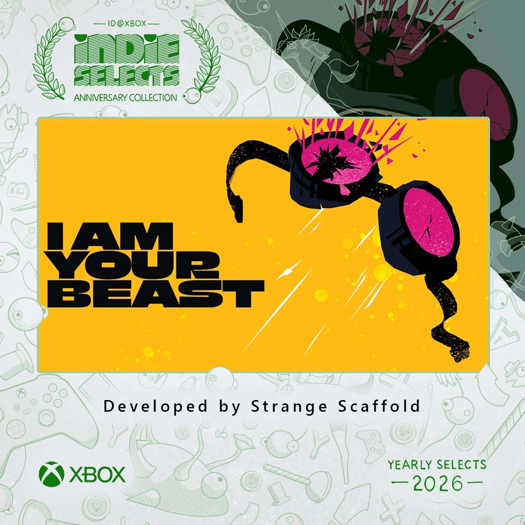 Promotional graphic for "I Am Your Beast" featuring shattered sunglasses and bold text on a vibrant background