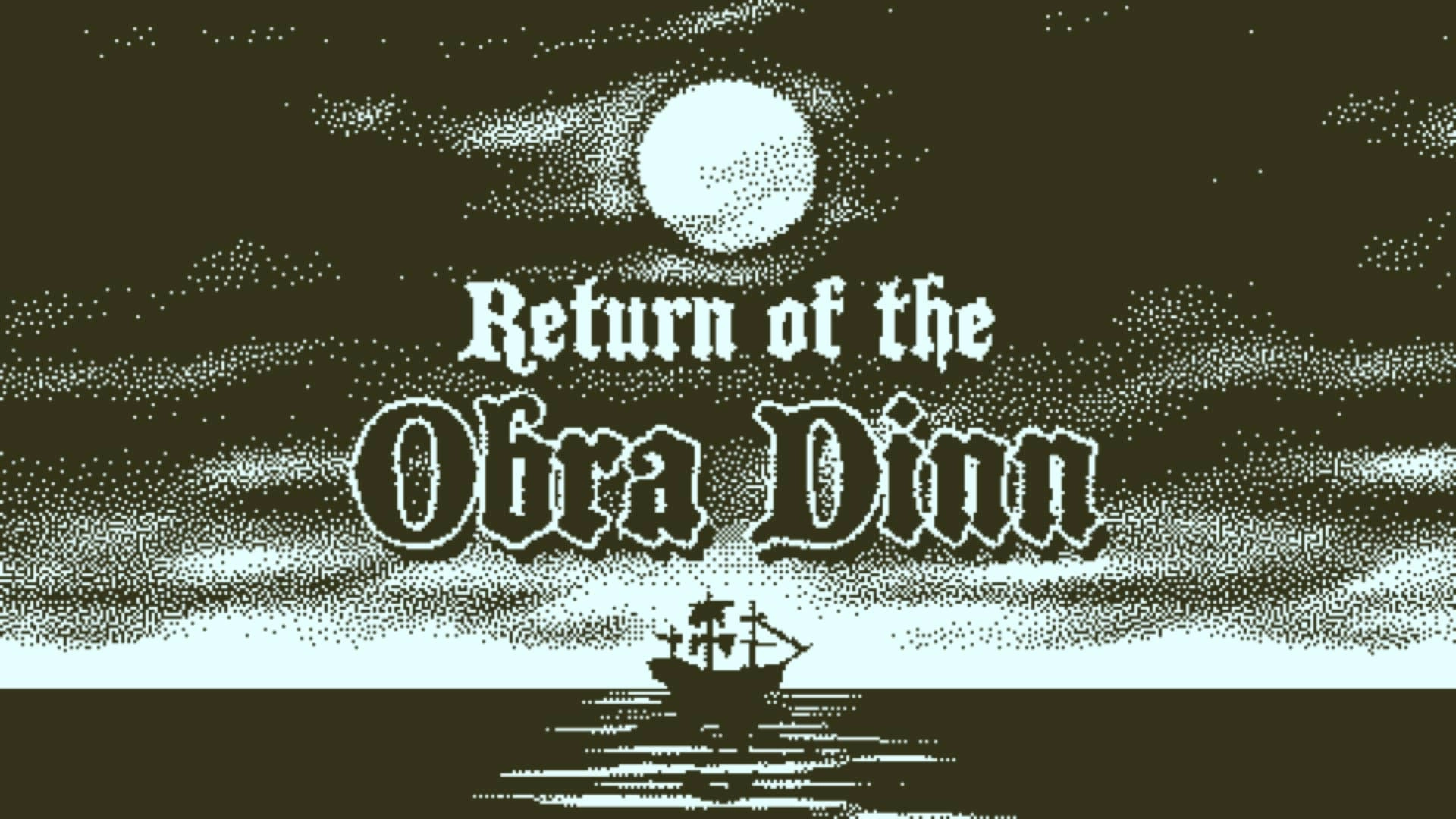 Return of the Obra Dinn game cover featuring a ship at sea under a moonlit sky, perfect for gaming under $30.