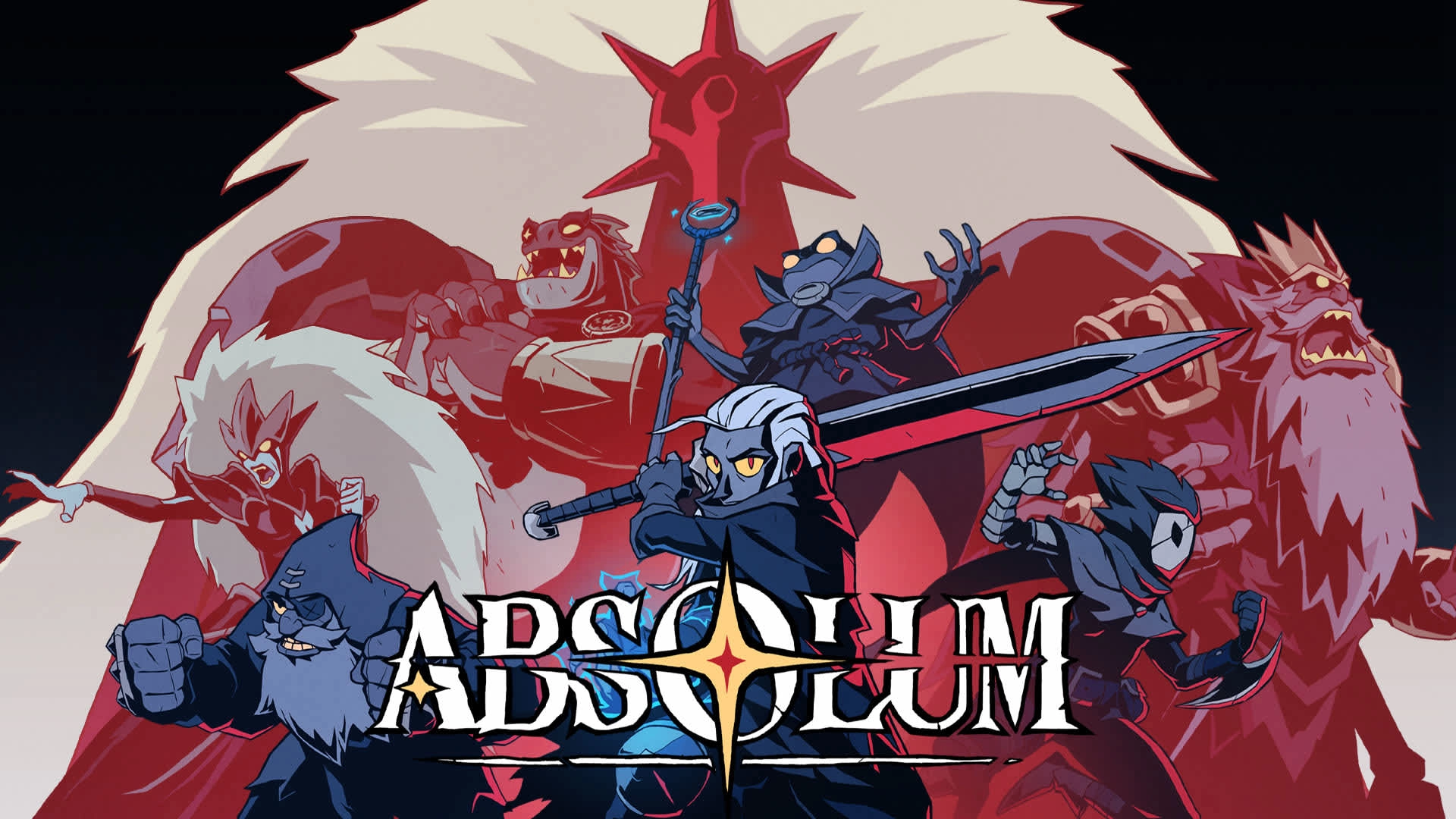 Epic characters from the game Absolum, showcasing vibrant artwork and dynamic designs, perfect for gaming enthusiasts.
