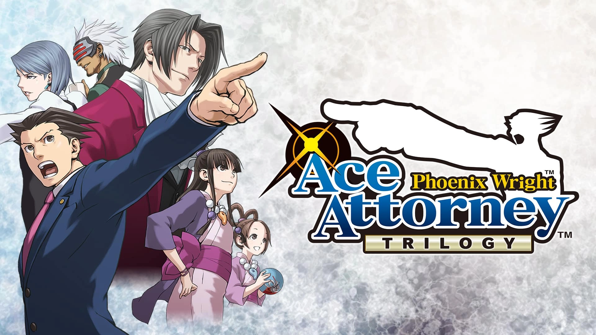 Phoenix Wright: Ace Attorney Trilogy cover art showcasing main characters in a courtroom setting, ideal for gamers under $30.