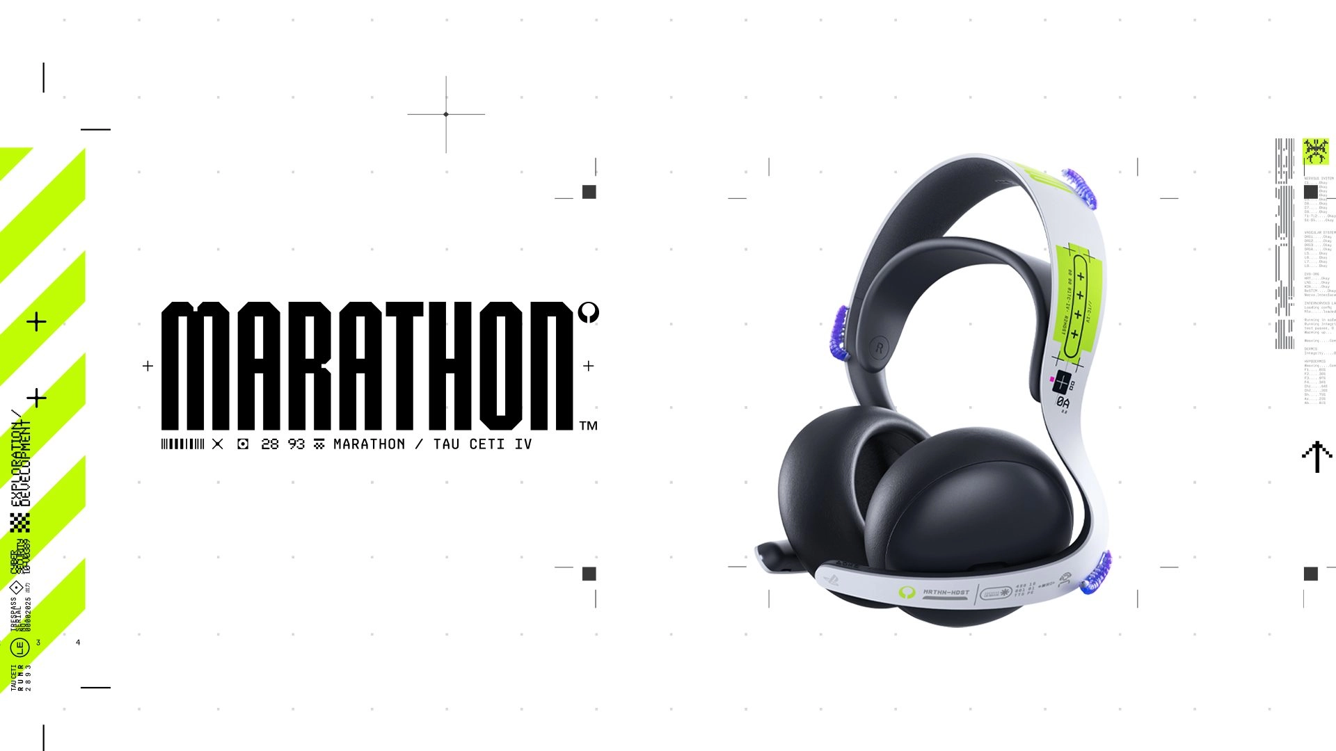 Marathon Limited Edition Pulse Elite wireless headset with futuristic design and vibrant green accents