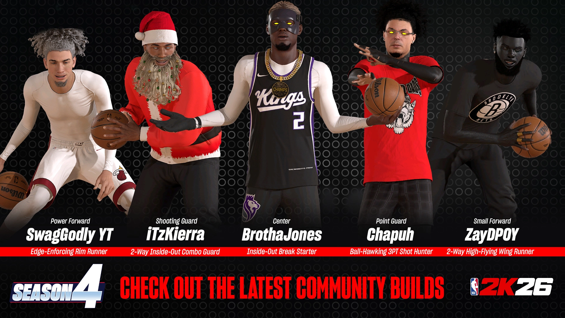 Season 4 of NBA 2K26 showcases community builds with unique styles, celebrating All-Star Game excitement in Los Angeles.