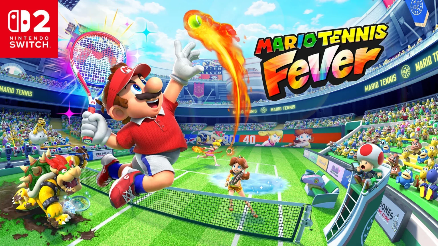 Mario Tennis Fever Serves up 30 Fever Rackets and 4-Player Play