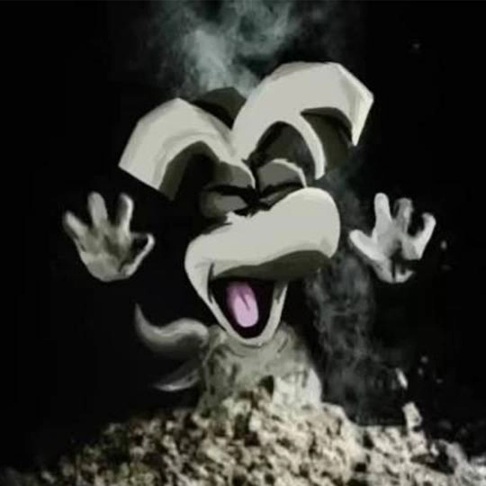 Rayman character emerging from a pile of rubble with a surprised expression, celebrating 30 years of adventures
